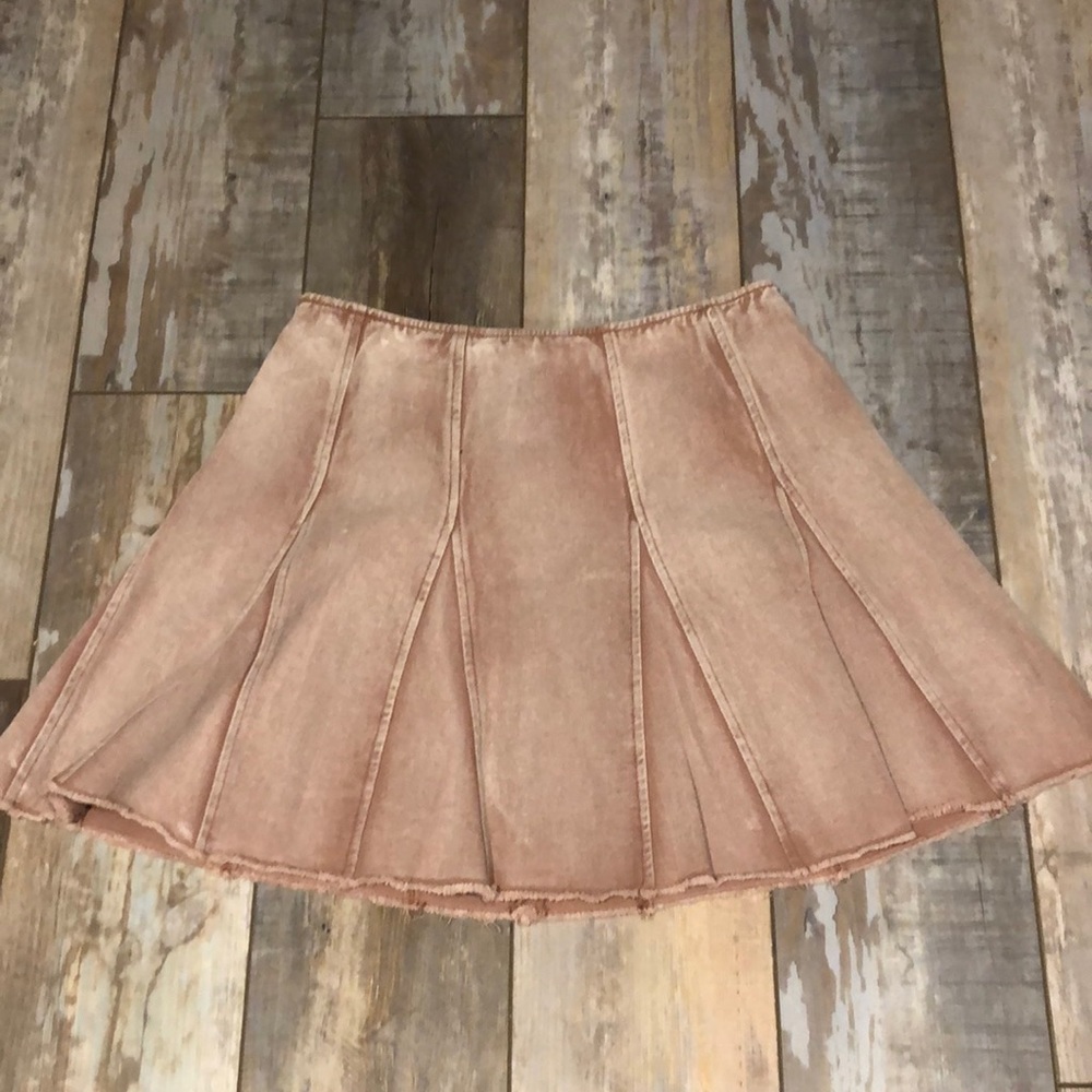 Wish List Jeans pale pink denim skirt from Palmetto Moon